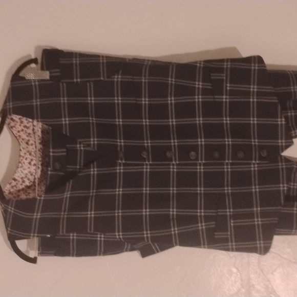 Indochina Custom Made Navy Blue Men's Women's Window Pane Suit New 3 Pc. 38S? - Picture 10 of 13